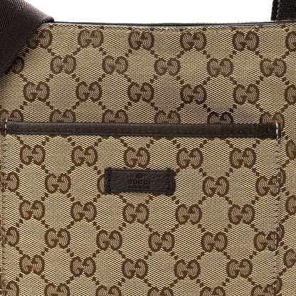 Gucci Monogram Flat Messenger Bag Dark Brown 8 of 10