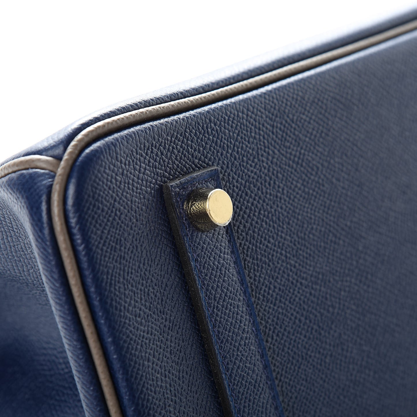 Epsom Horseshoe Birkin 35 Bleu Saphir Etain