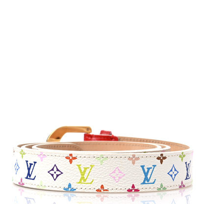 Louis Vuitton Monogram Multicolor Belt 85 34 White Red 2 of 5