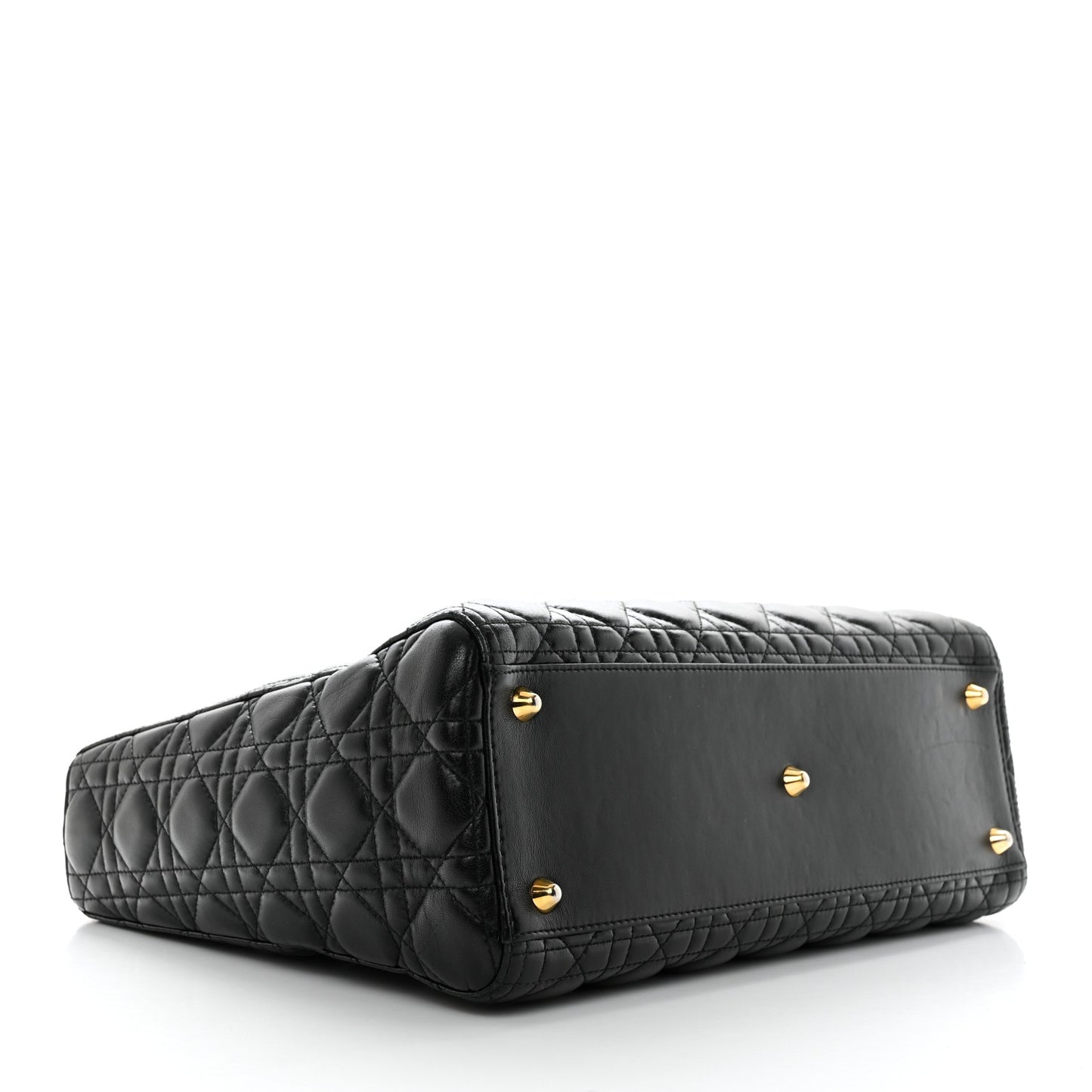 Lambskin Cannage Large Lady Dior Black