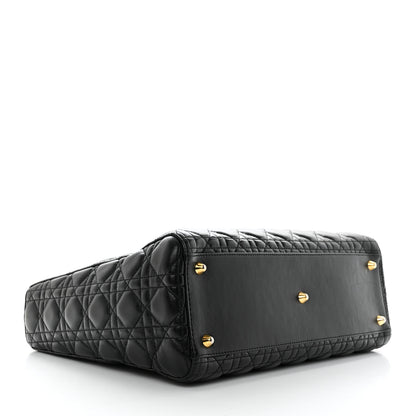 Christian Dior Lambskin Cannage Large Lady Dior Black 4 of 13