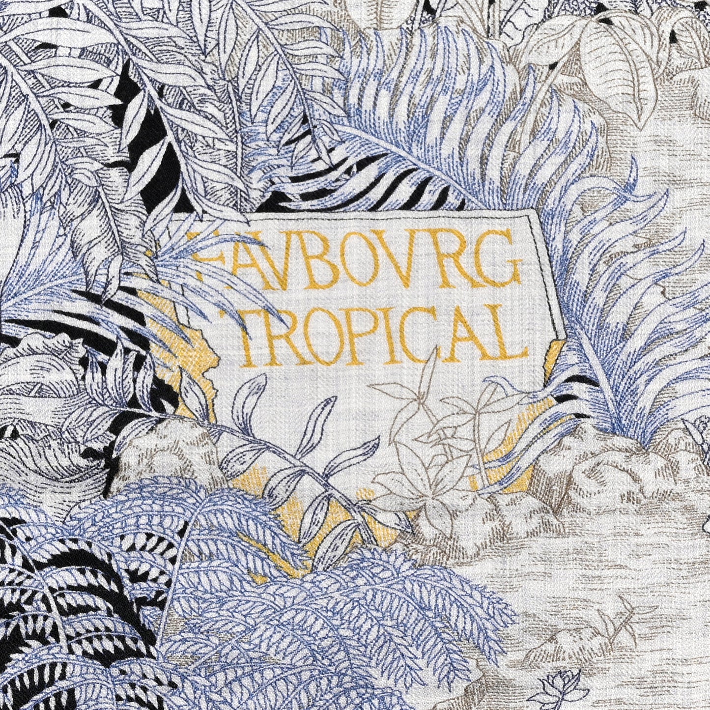 Cashmere Silk Faubourg Tropical Shawl 140 Naturel
