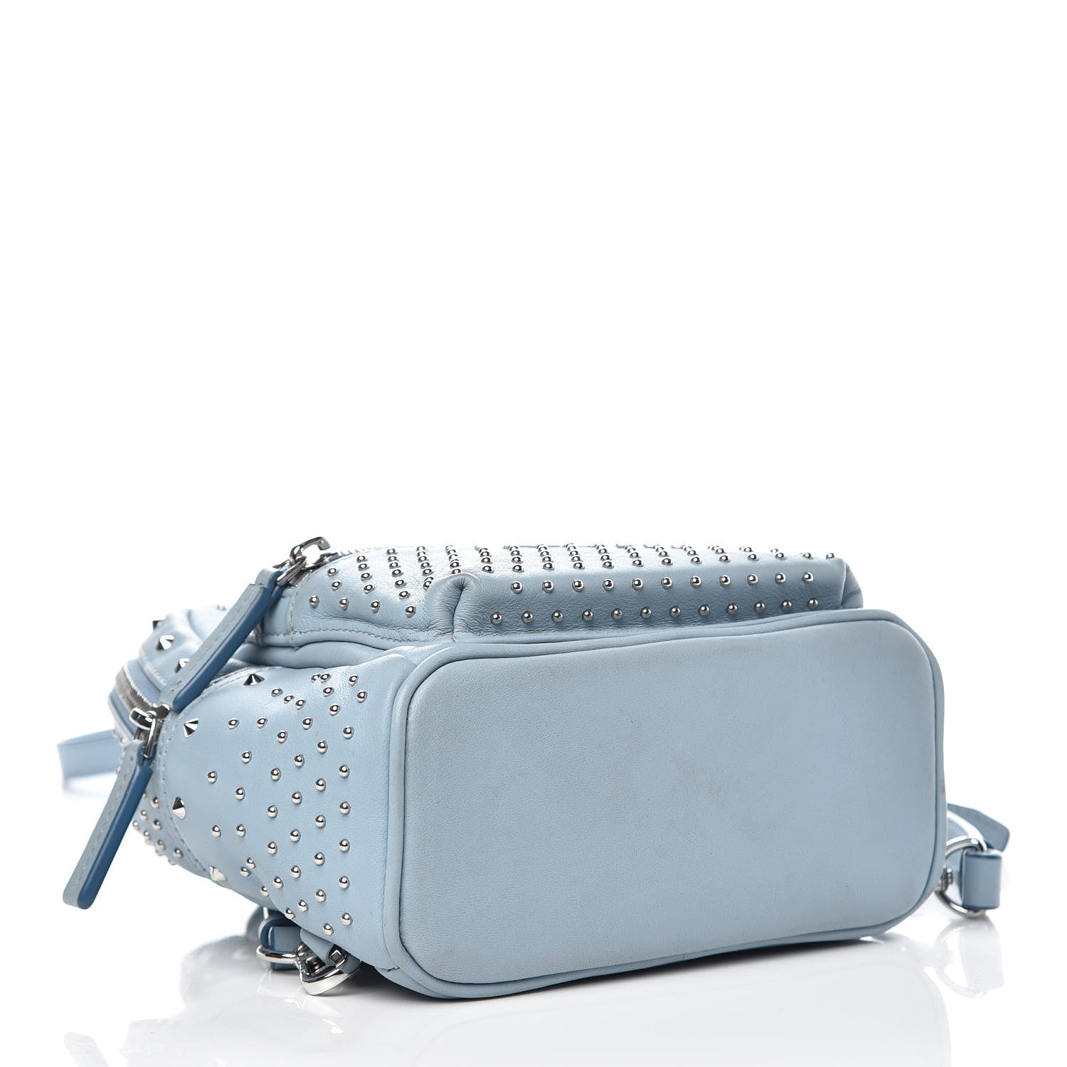 MCM Calfskin Stud X-Mini Stark Bebe Boo Backpack Sky Blue 4 of 11
