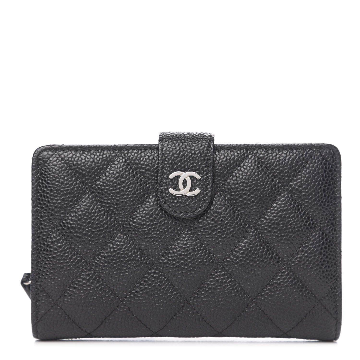 Chanel Caviar Quilted Zipped Pocket Wallet Black 1 of 9