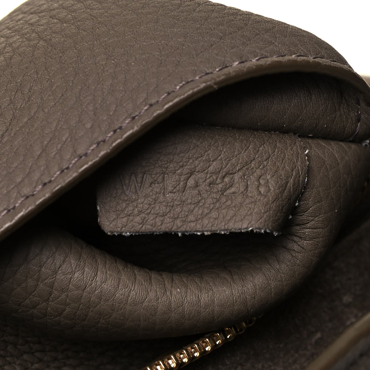 Baby Grained Calfskin Medium Tri-Fold Bag Taupe