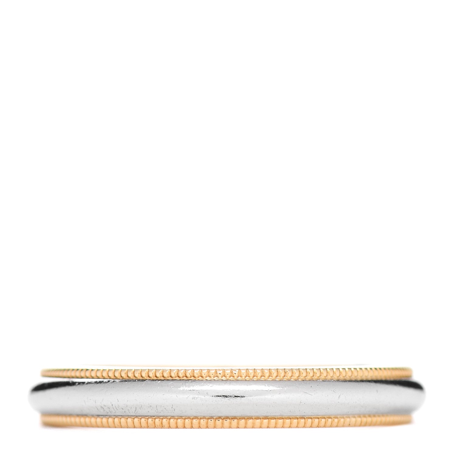 Tiffany Platinum 18K Yellow Gold 3mm Milgrain Wedding Band Ring 57 8 1 of 5