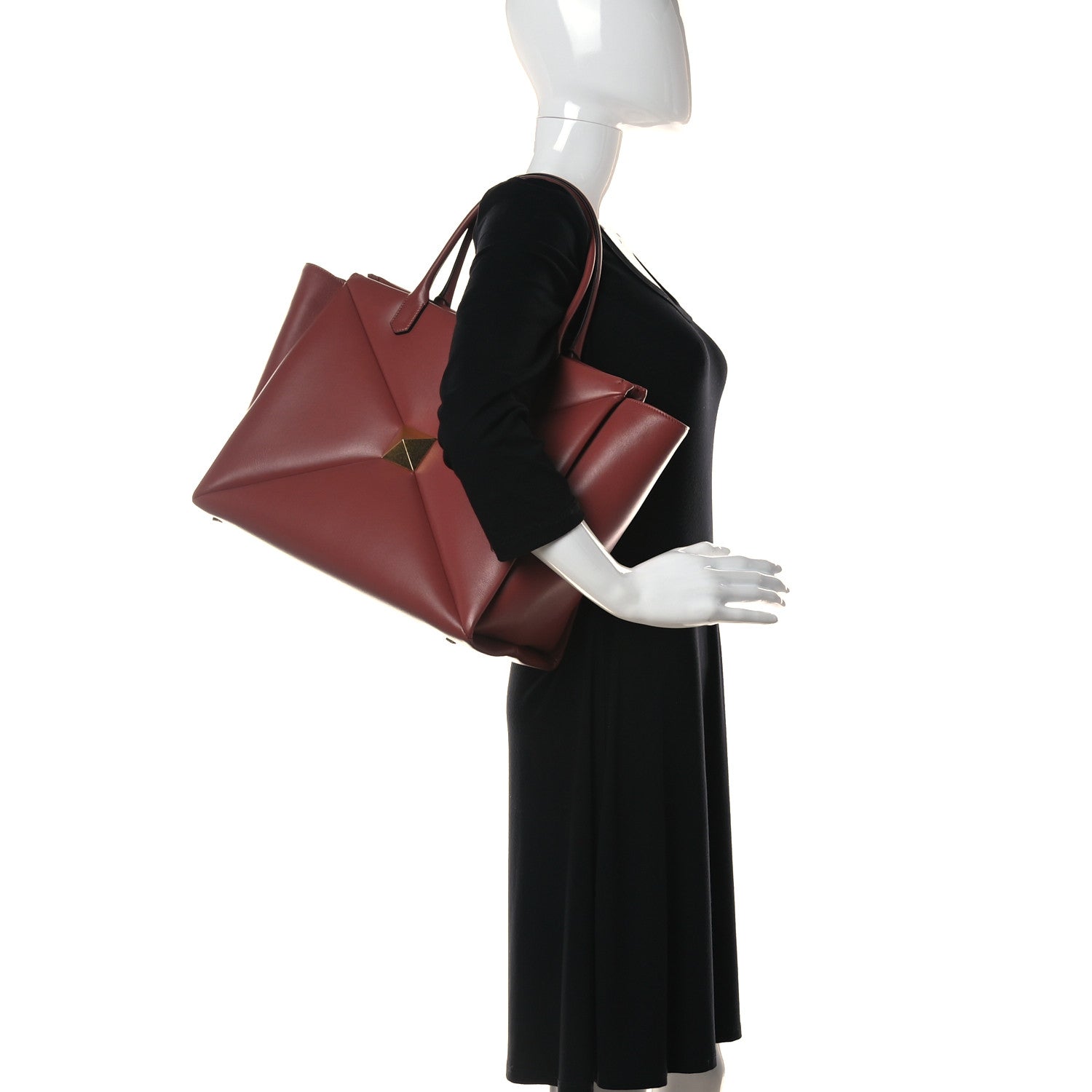 Valentino Garavani Nappa Large One Stud Handbag Gingerbread 2 of 9