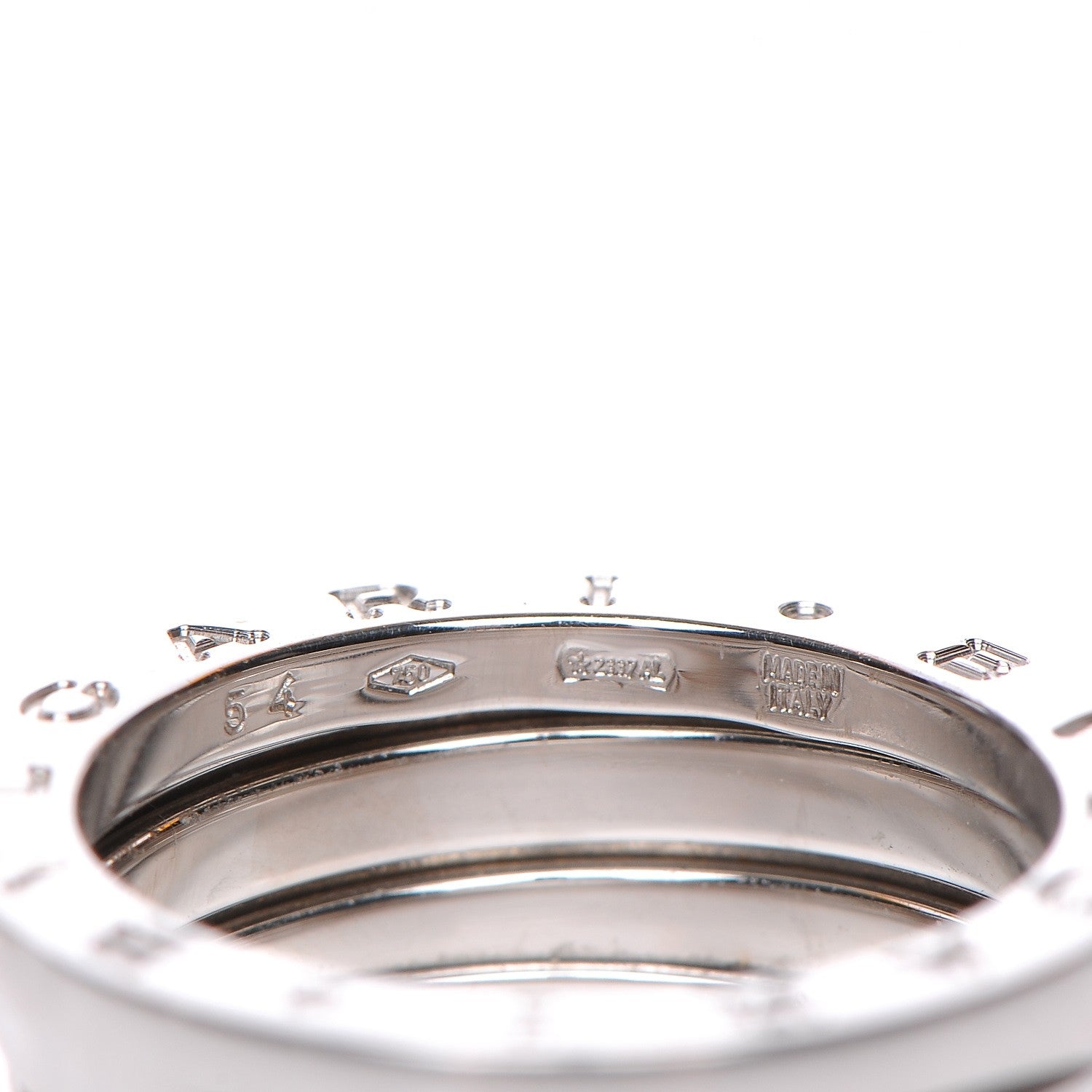 Bulgari 18K White Gold B.Zero1 3 Band Ring 54 6.75 6 of 7