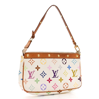 Louis Vuitton Monogram Multicolor Pochette Accessories White 2 of 12