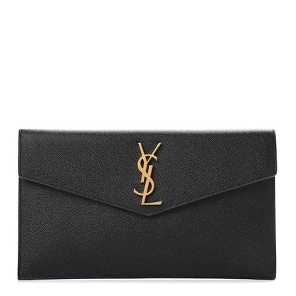 Saint Laurent Grain De Poudre Uptown Pouch Black 1 of 9