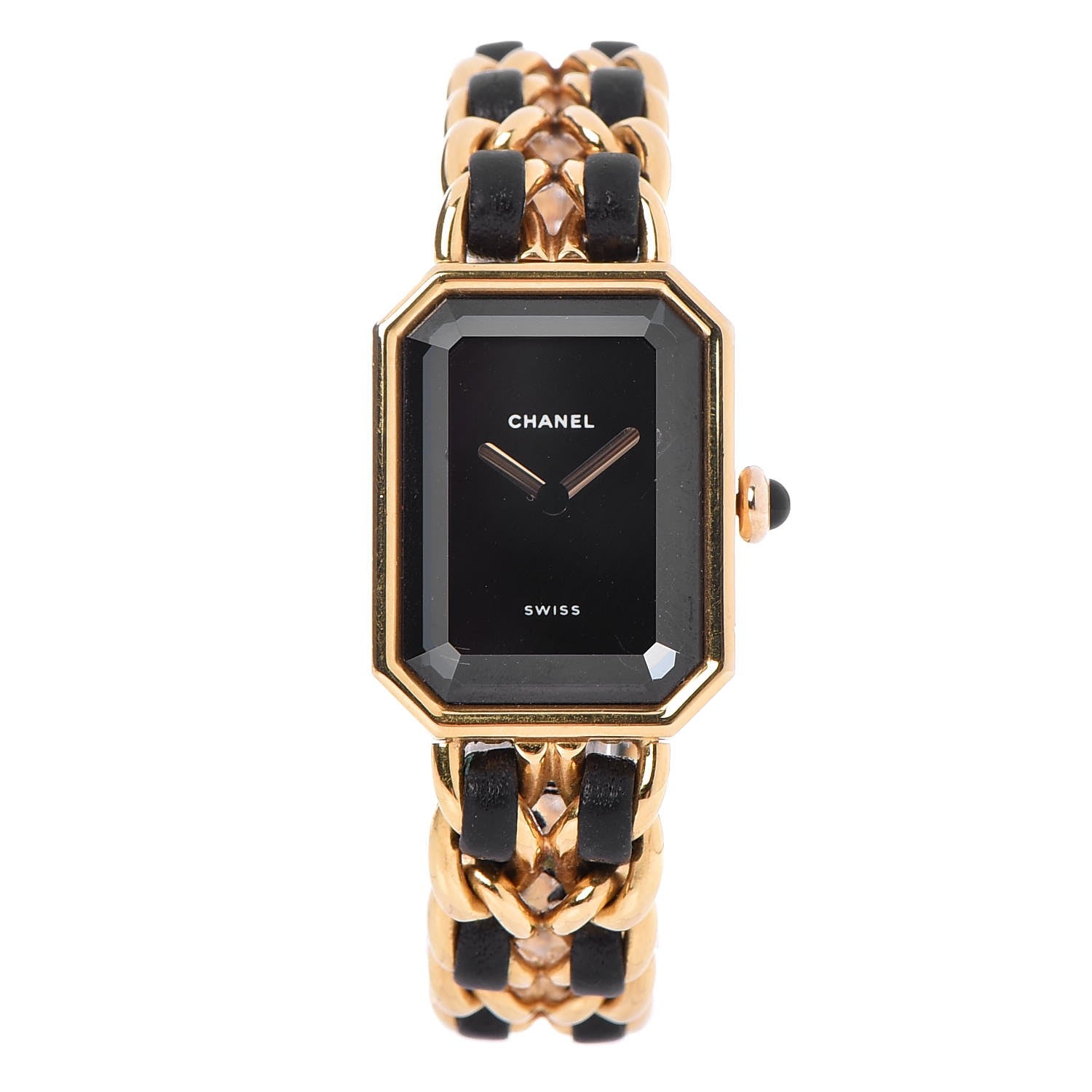 Chanel Stainless Steel Lambskin 20mm Chain Premiere Quartz Watch Gold M 1 of 8