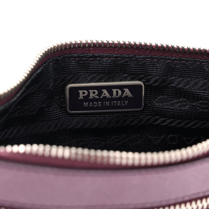 Prada Metallic Saffiano Lux Crossbody Bag Mirtillo 6 of 13