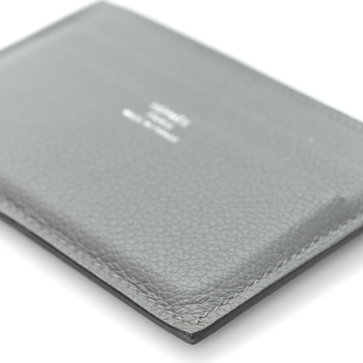 Hermes Evercolor Citizen Twill Card Case Gris Meyer Bleu De France 9 of 9