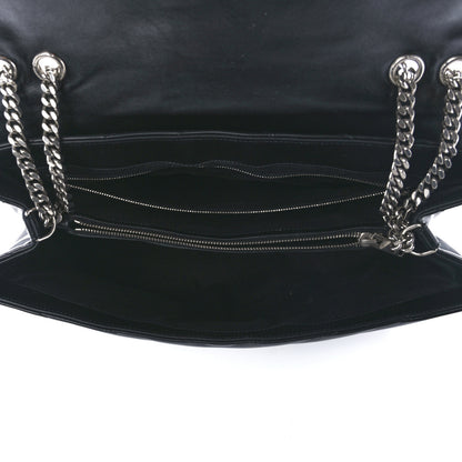 Saint Laurent Calfskin Y Quilted Monogram Large Loulou Chain Satchel Black 5 of 13
