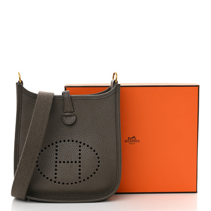 Hermes Taurillon Clemence Evelyne TPM Gris Meyer 12 of 12