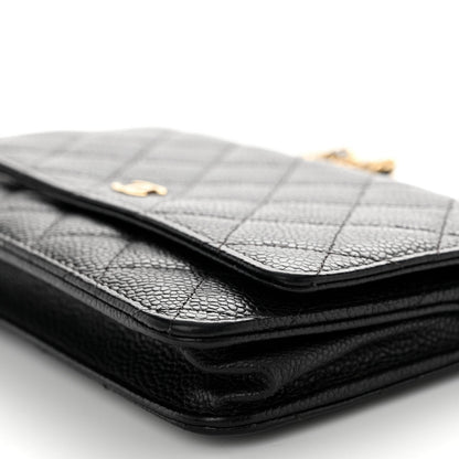 Chanel Caviar Quilted Wallet on Chain WOC Black 6 of 12