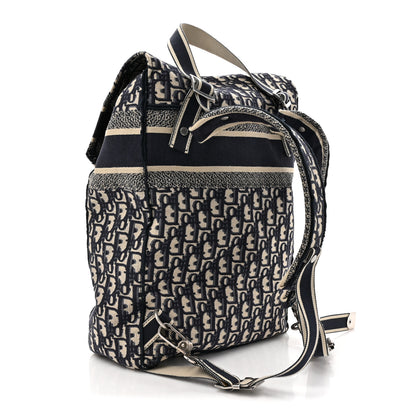 Christian Dior Oblique Backpack Blue White 3 of 12