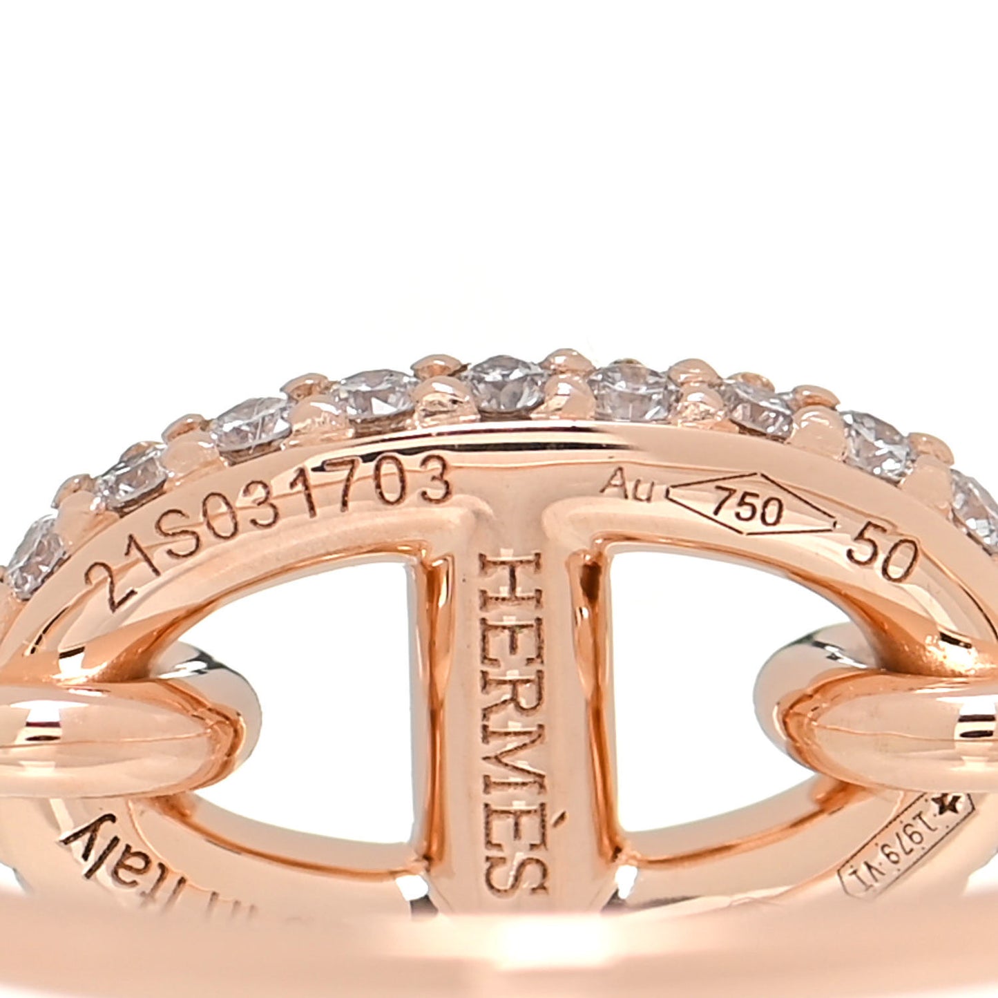 18K Rose Gold Diamond Farandole Ring 50 5.25