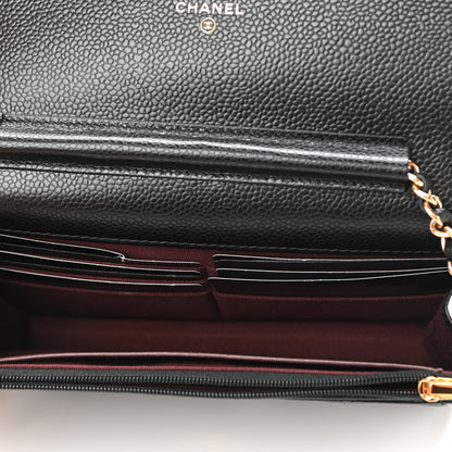 Chanel Caviar Quilted Wallet On Chain WOC Black 6 of 13
