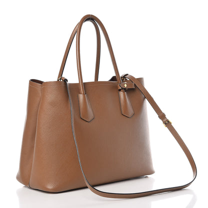 Prada Saffiano Cuir Large Double Bag Canella Cocco 4 of 14