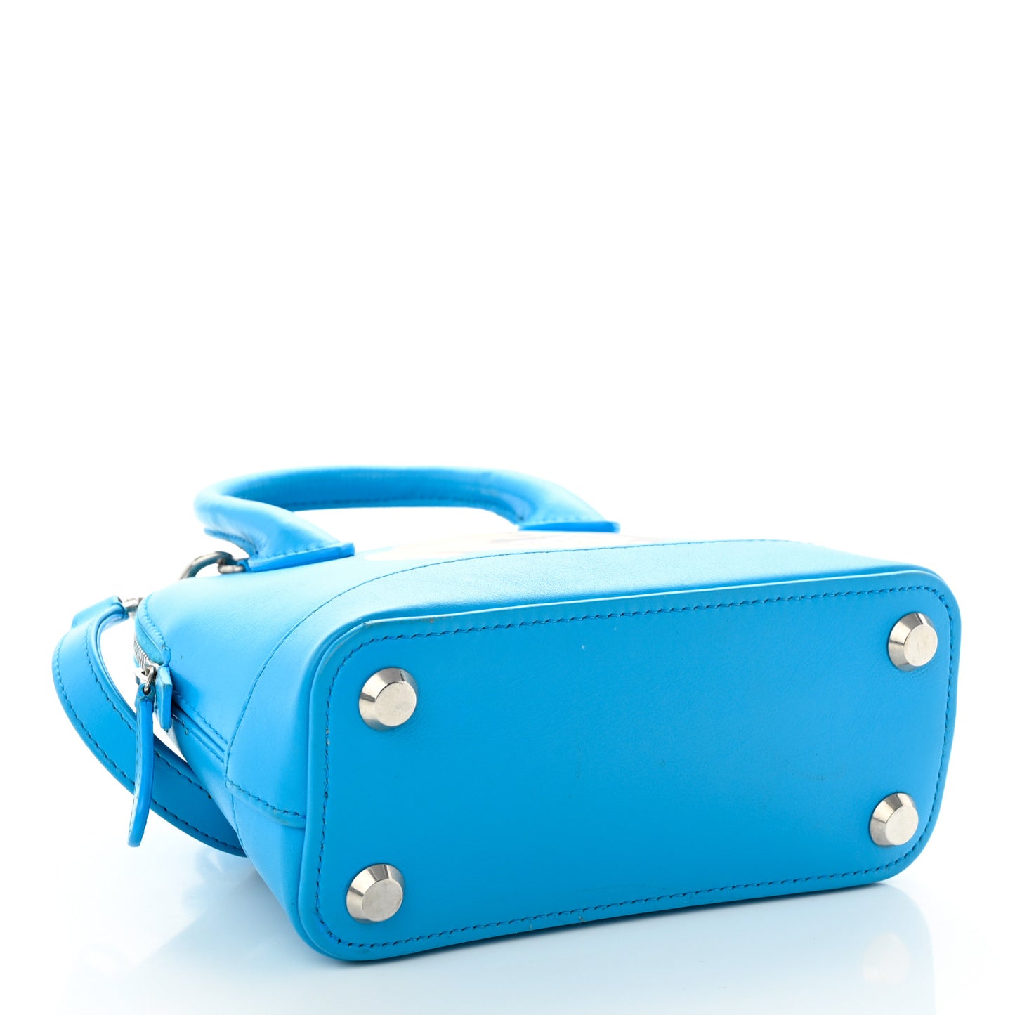 Soft Calfskin Puppy And Kitten XXS Ville Top Handle Bag Bleu Turquoise