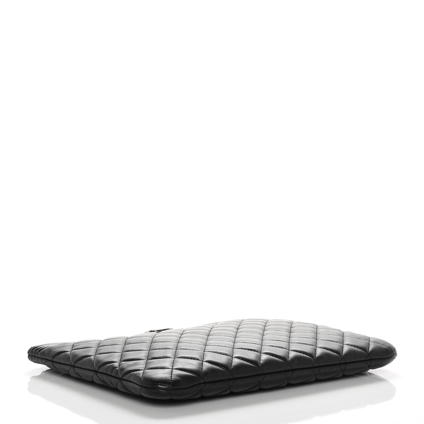 Lambskin Quilted Medium Boy Cosmetic Case Black