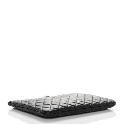 Chanel Lambskin Quilted Medium Boy Cosmetic Case Black 4 of 7