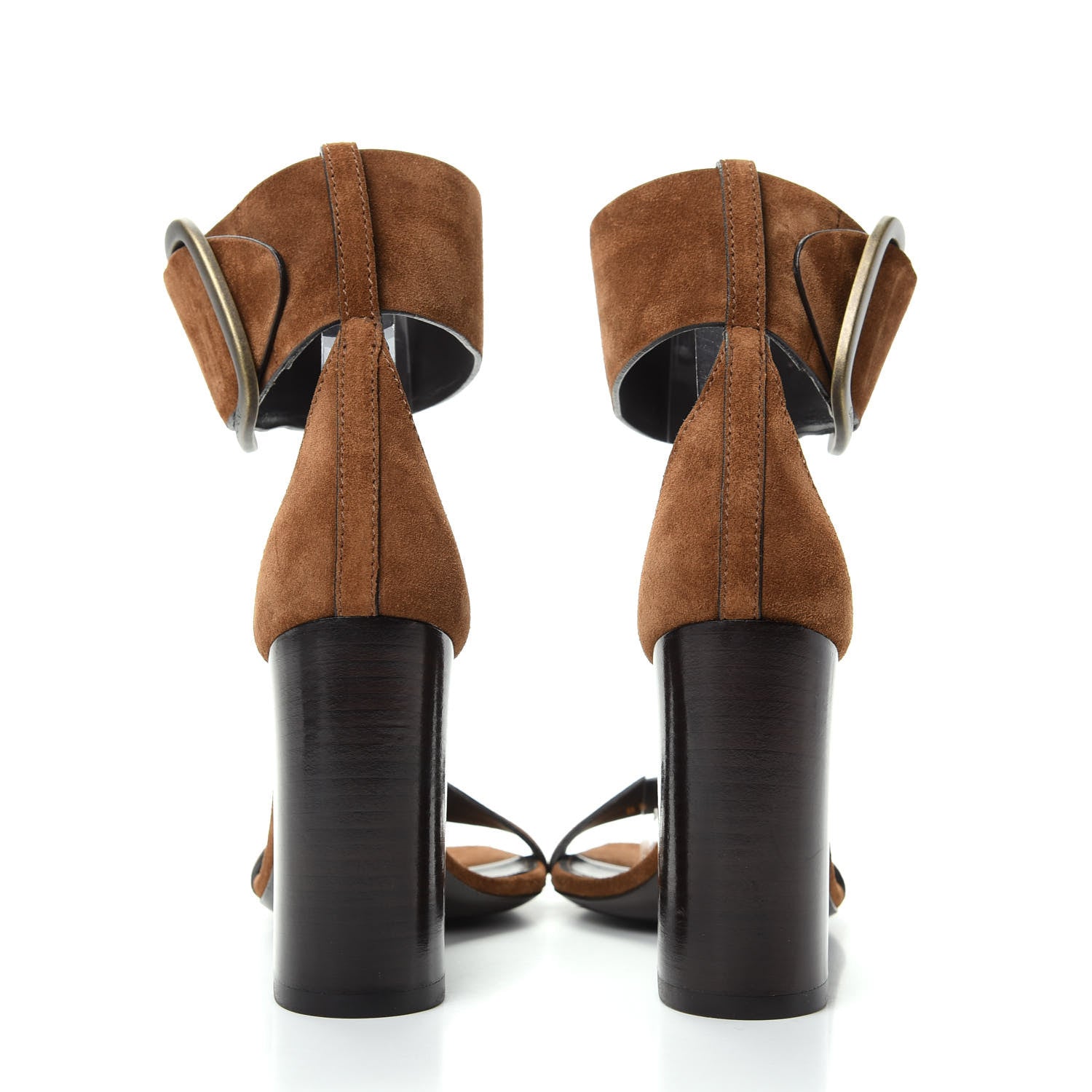 Saint Laurent Suede Otterproof Ankle Strap Sandals 37.5 Land 7 of 11