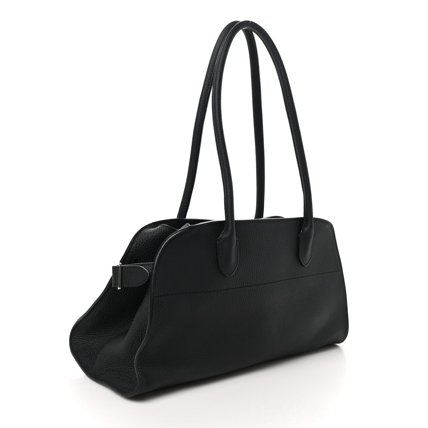 Grained Calfskin Margaux Shoulder 12 Black