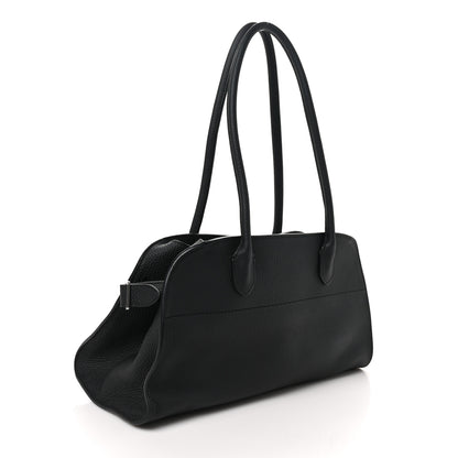 The Row Grained Calfskin Margaux Shoulder 12 Black 2 of 9