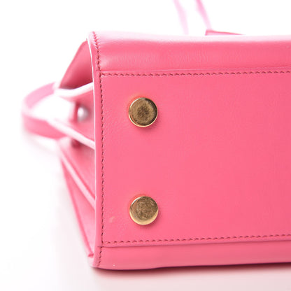 Saint Laurent Calfskin Nano Sac De Jour Lipstick Fuchsia 10 of 11