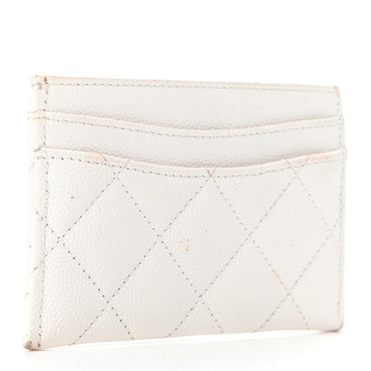 Chanel Caviar Quilted Card Holder White 3 of 12