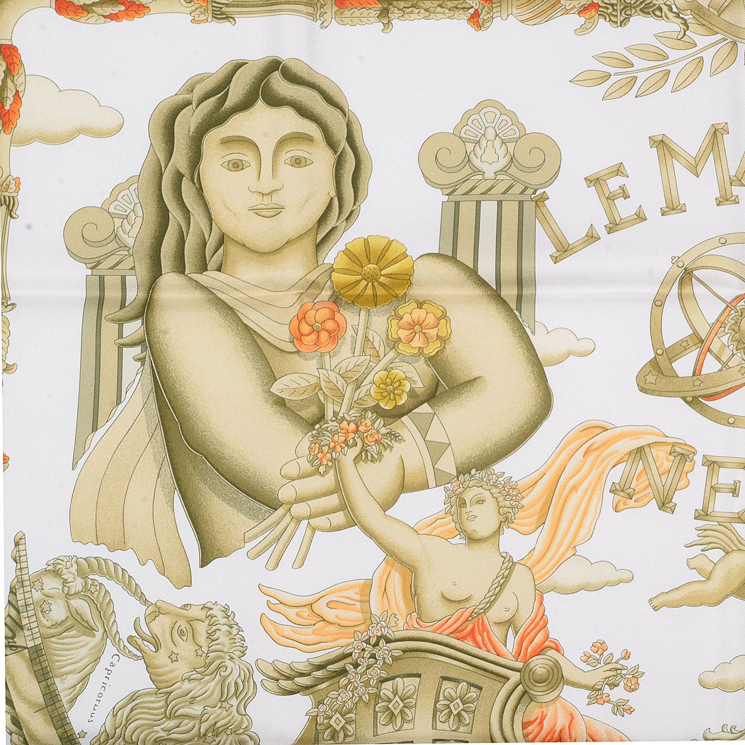 Hermes Silk Le Matin Neuf Scarf 90 1 of 6