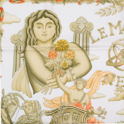 Hermes Silk Le Matin Neuf Scarf 90 1 of 6