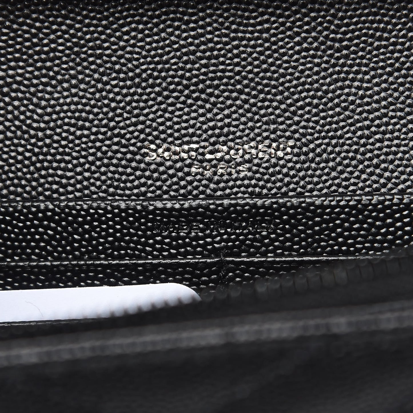 Grain De Poudre Matelasse Chevron Monogram Chain Wallet Black