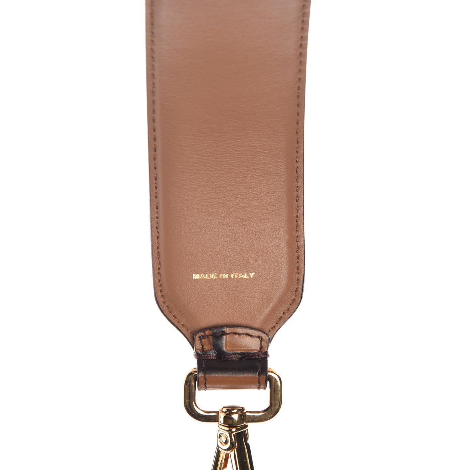 Fendi Calfskin FF 1974 Embossed Strap You Tobacco Black 4 of 4