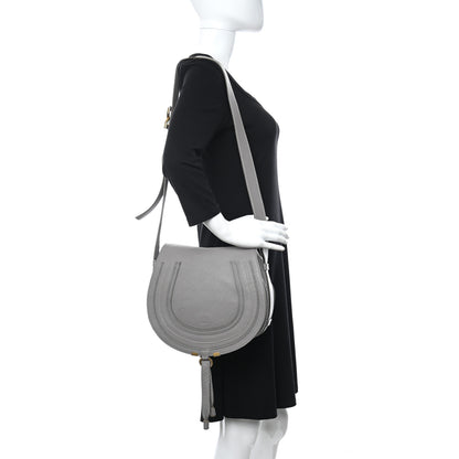 Chloe Calfskin Medium Marcie Round Crossbody Bag Cashmere Grey 2 of 10