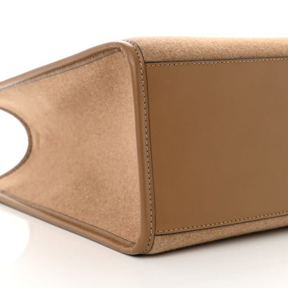 Fendi Flannel Vitello King Wool Plexiglass FF Logo Embroidered Medium Fendi Sunshine Shopper Tote Brown 9 of 10