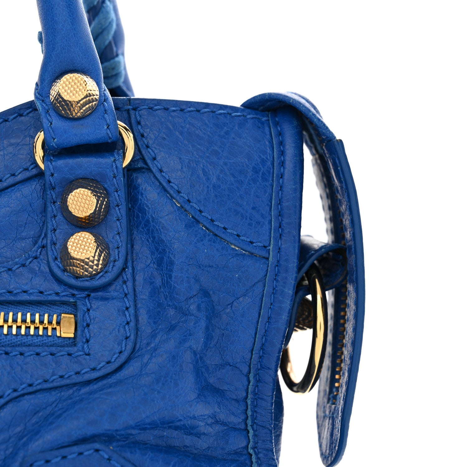 Balenciaga Agneau Giant 12 Gold Hardware Mini City Bleu Lazuli 14 of 16