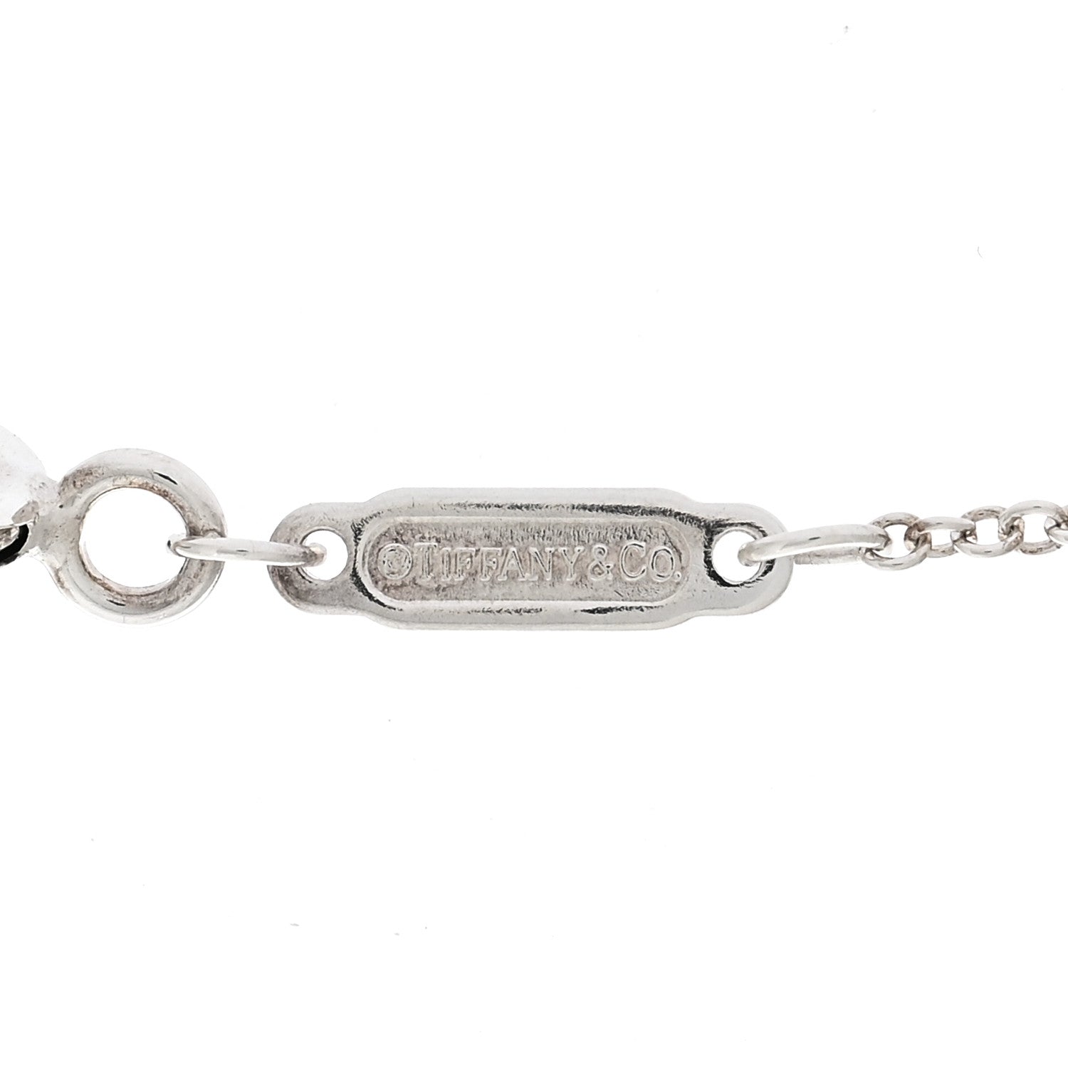 Tiffany Sterling Silver Small T Smile Pendant Necklace 4 of 5