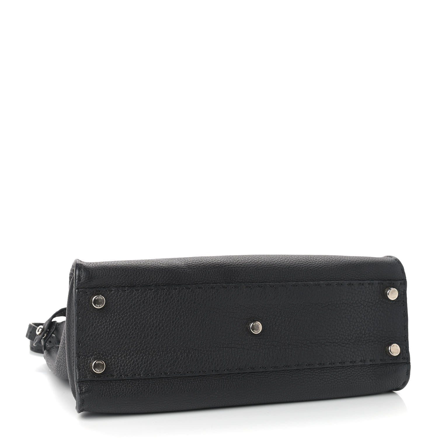 Fendi Cuoio Romano Selleria Bi-Color Medium Peekaboo Iconic Satchel Black Mou 4 of 9