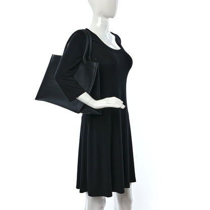 Christian Dior Calfskin Embossed Medium Book Tote Black 2 of 9