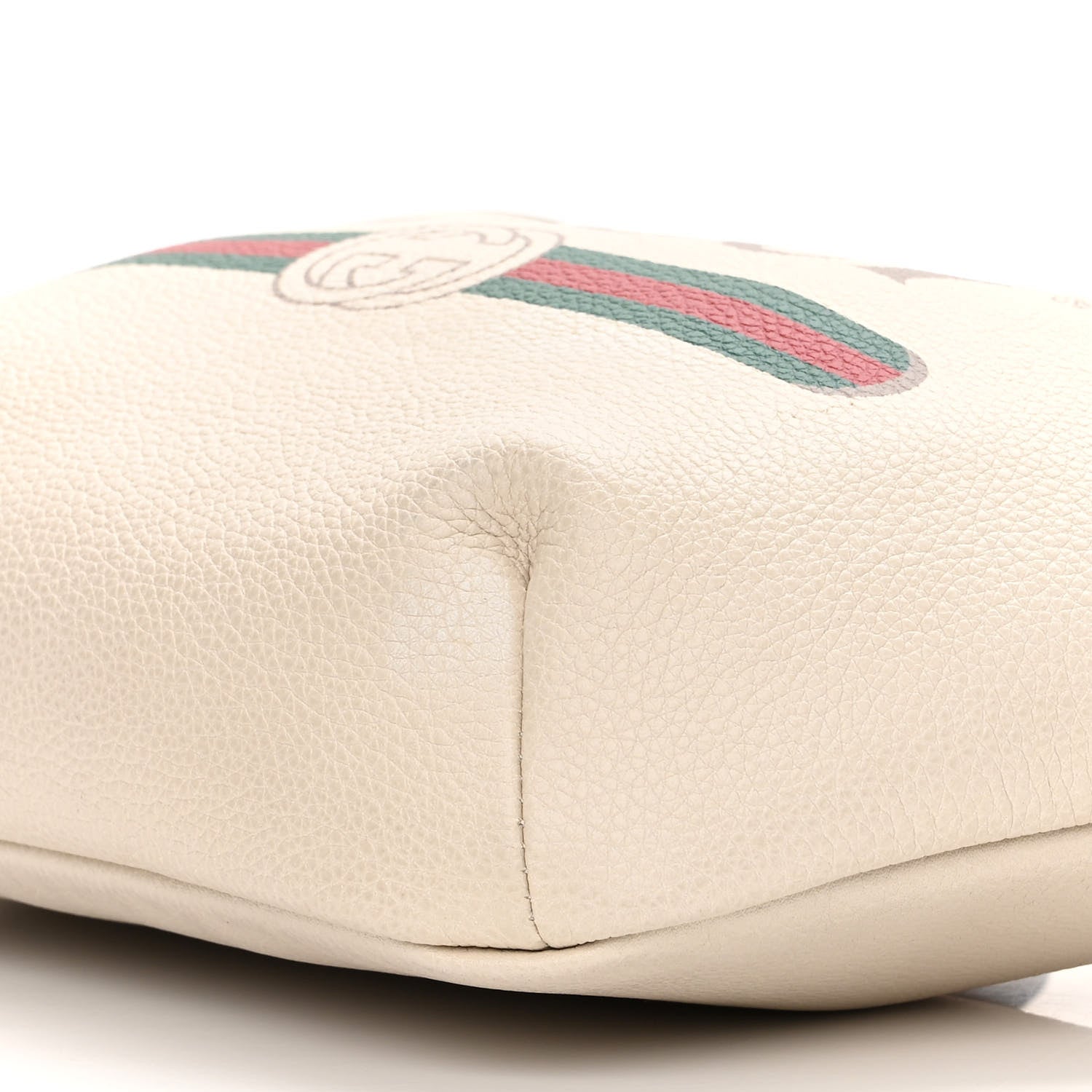 Gucci Grained Calfskin Logo Belt Bag White 10 of 11