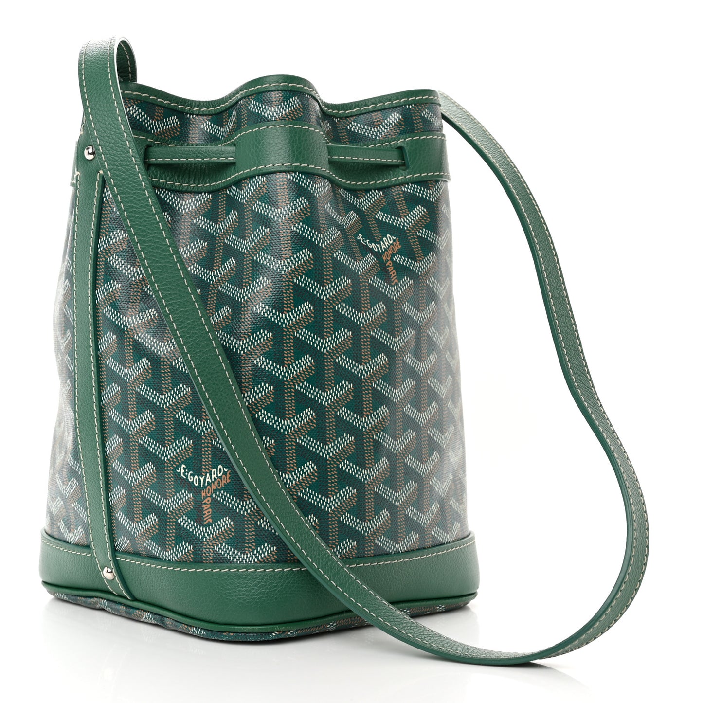 Goyardine Petit Flot Bucket Bag PM Green