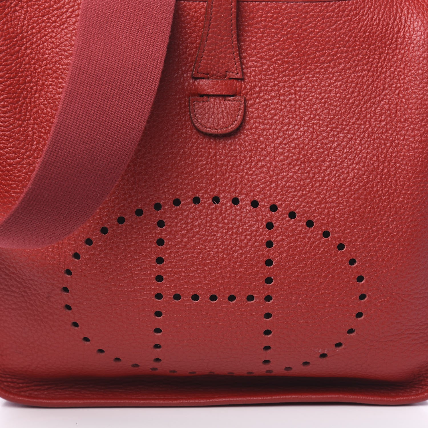 Hermes Taurillon Clemence Evelyne III PM Rouge Garance 10 of 10