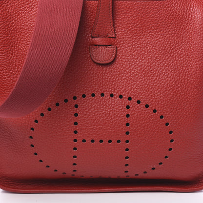 Hermes Taurillon Clemence Evelyne III PM Rouge Garance 10 of 10