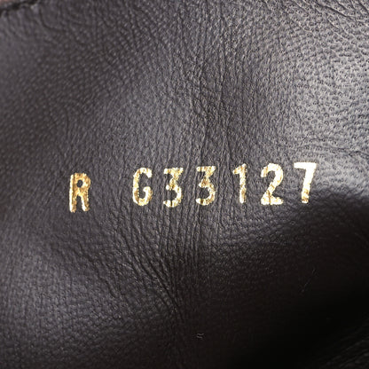 Chanel Velvet CC Lace Up Boots 41.5 Burgundy 6 of 10