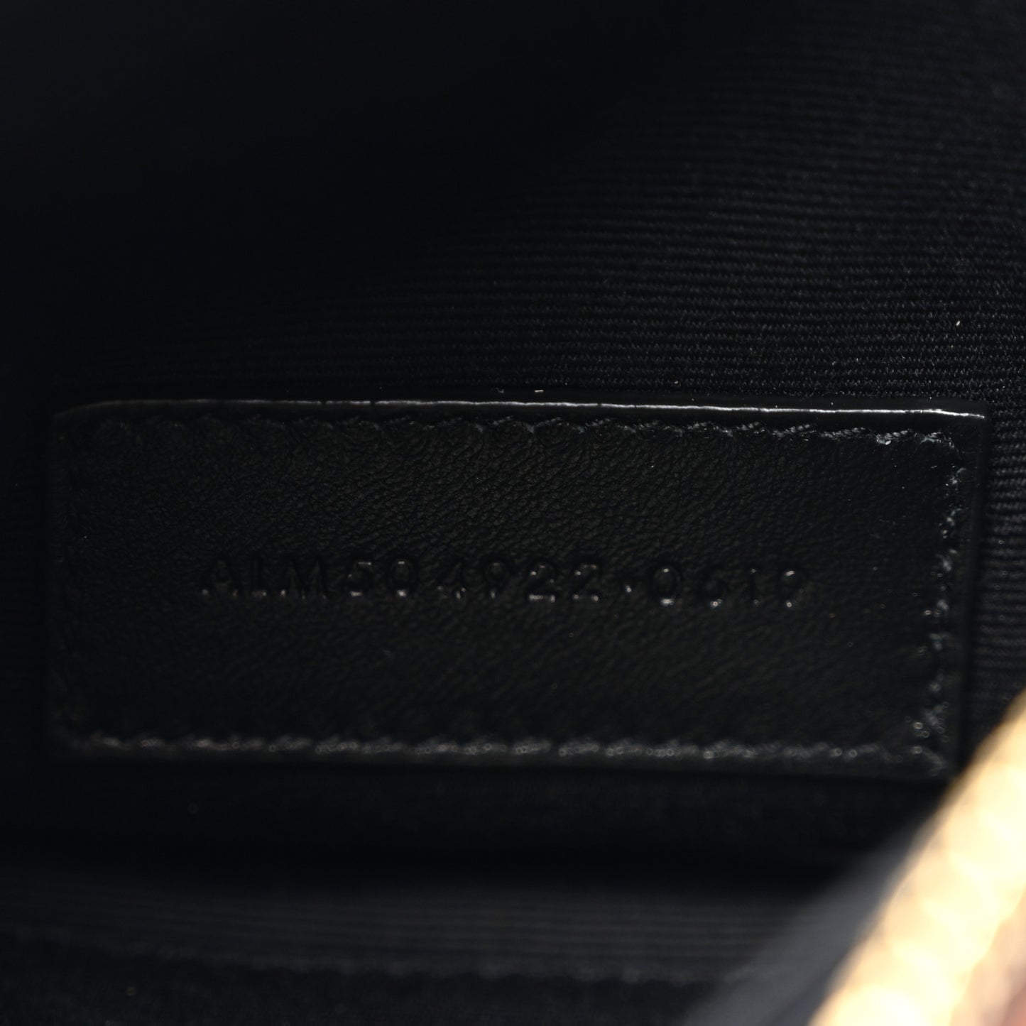 Grain De Poudre Chevron Monogram Bill Pouch Black
