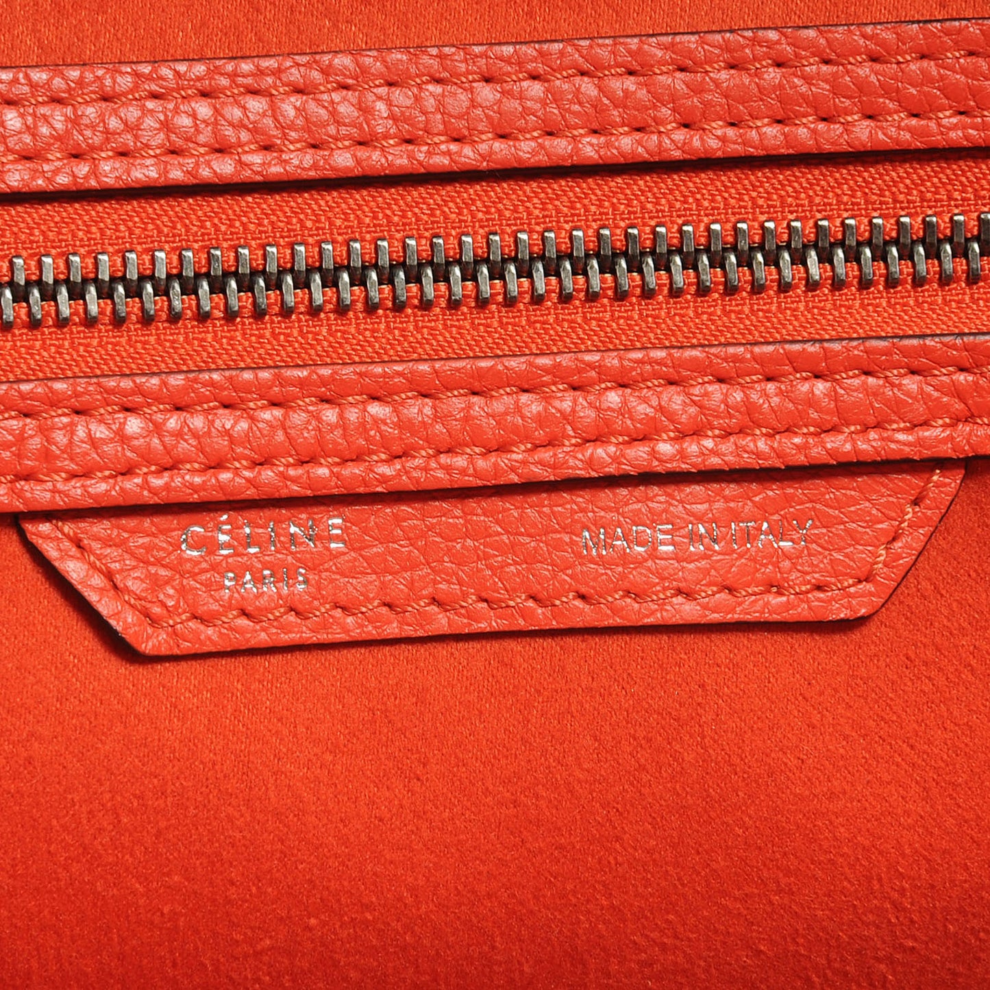 Drummed Calfskin Mini Luggage Bag Vermillion