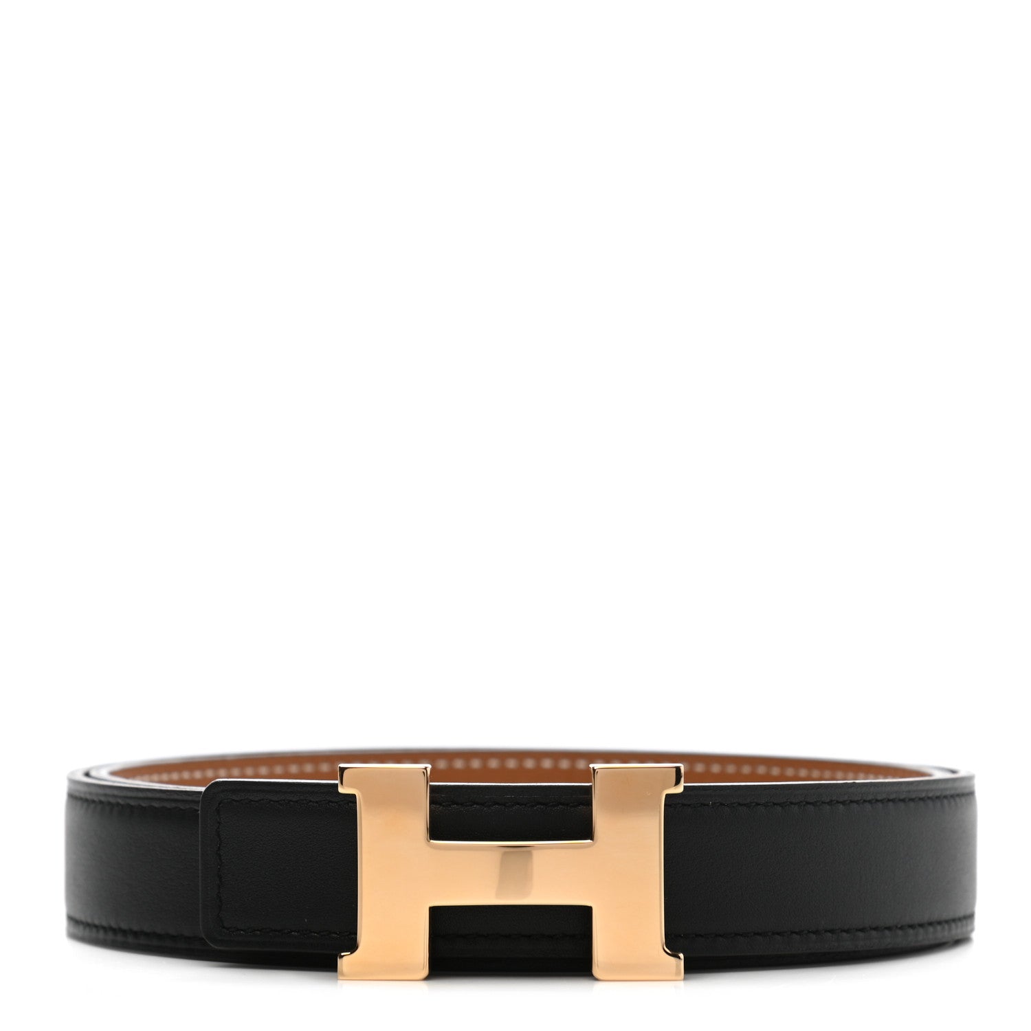 Hermes Swift Epsom 24mm Mini Constance H Belt 80 Black Gold 1 of 6